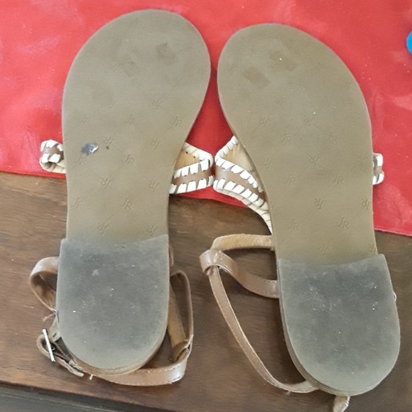 Jack Rogers Maci sandals cognac/bone sz 8M - Picture 3 of 3